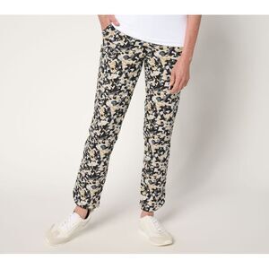 Sorbus Women's Petite Pants PL Denim & Co. Active Duo Slim Leg Black
